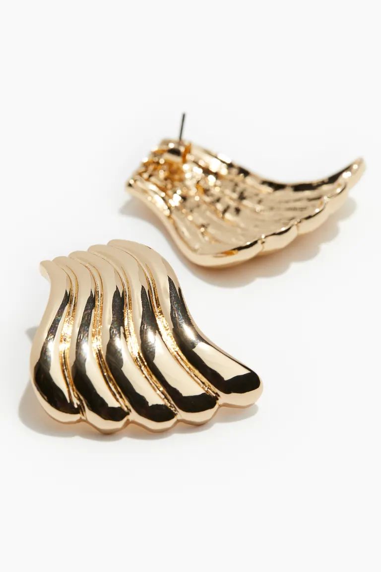 Swirly earrings - Gold-coloured - Ladies | H&M GB | H&M (UK, MY, IN, SG, PH, TW, HK)