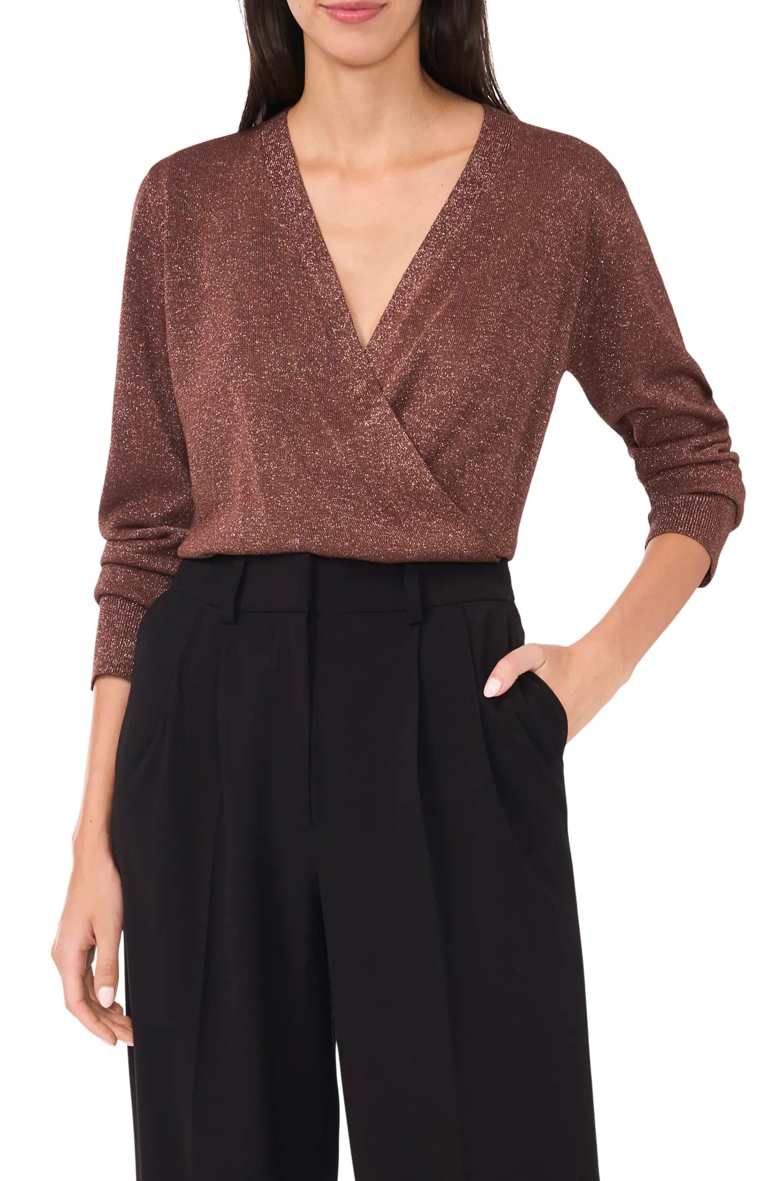 Metallic Puff Sleeve Sweater | Nordstrom Rack