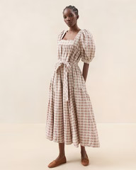 Jessa Brown Tulip Gingham Dress | Loeffler Randall