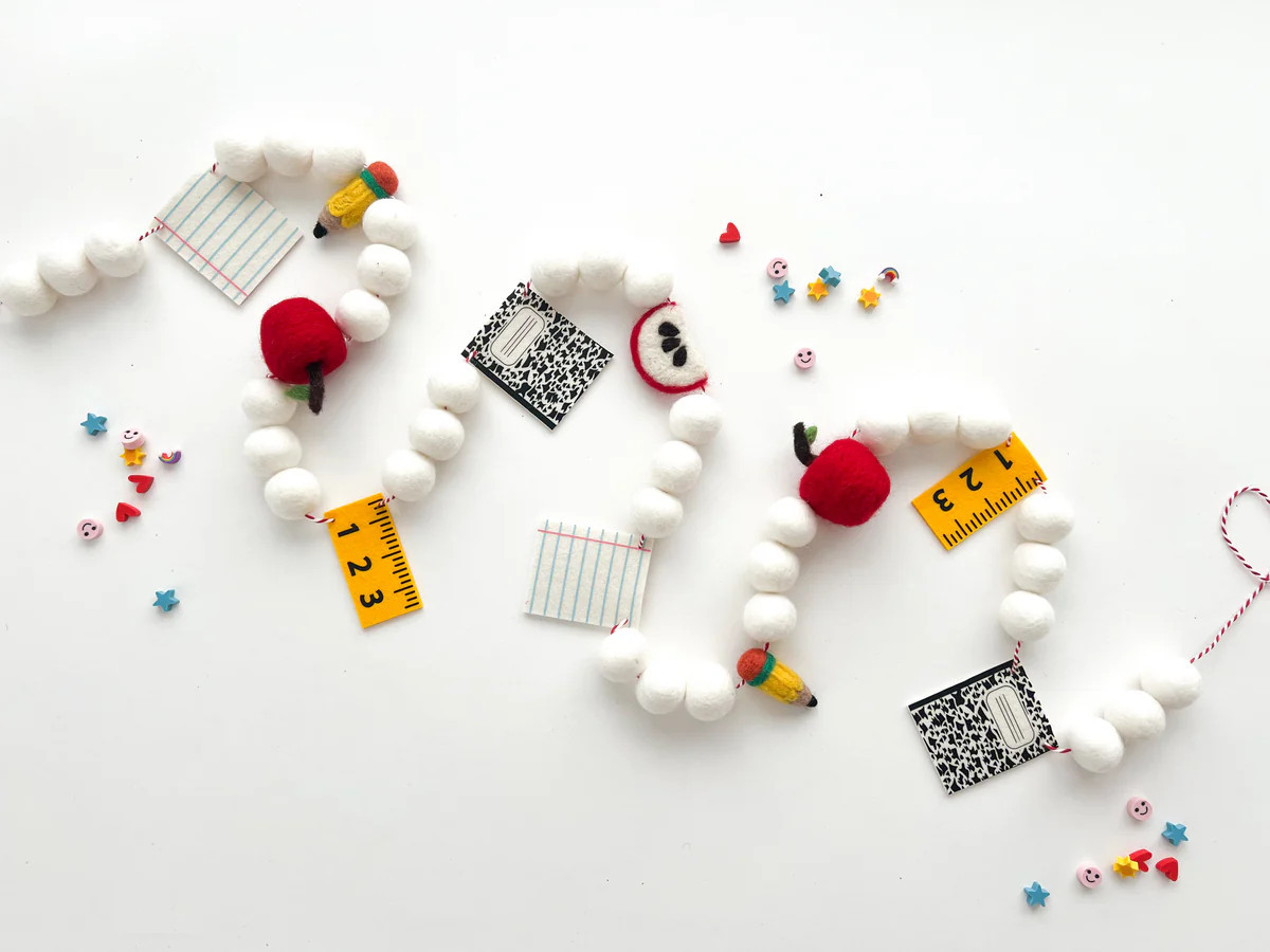 School Days Felt Ball Garland | Pearl & Jane