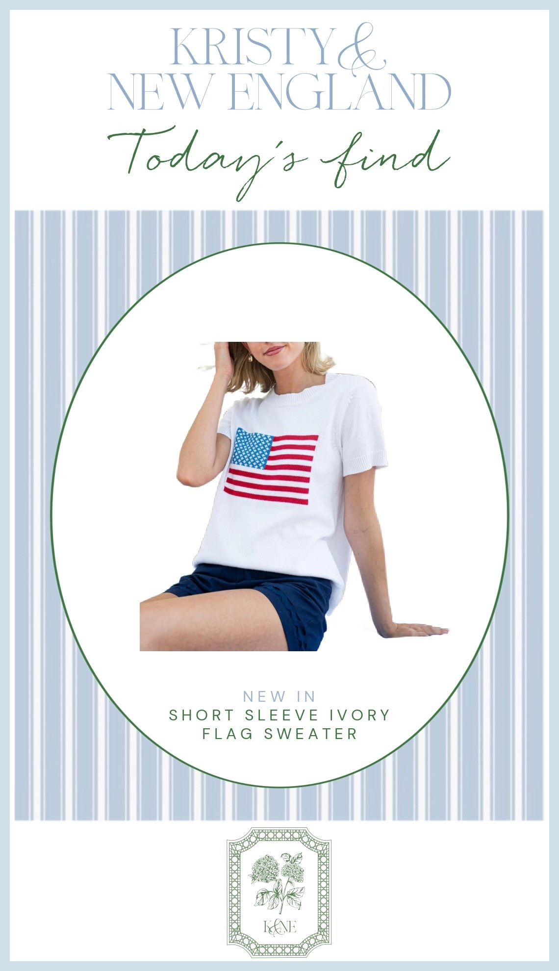 Cute short sleeve flag sweater. Use code: KRISTY15

#LTKSeasonal #LTKFindsUnder100 #LTKOver40