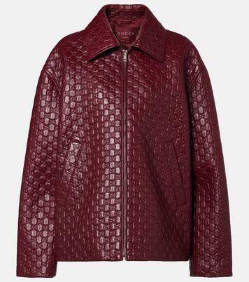 GG debossed leather jacket | Mytheresa (US/CA)