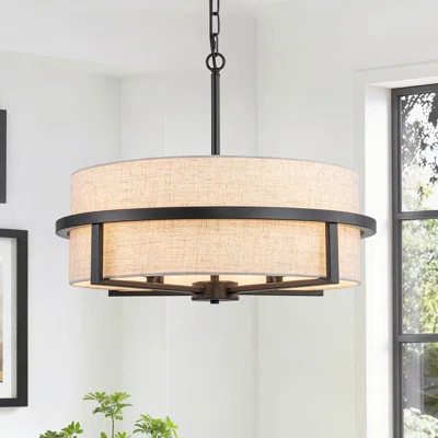 Bazilijus 4 - Light Dimmable Drum Chandelier | Wayfair North America