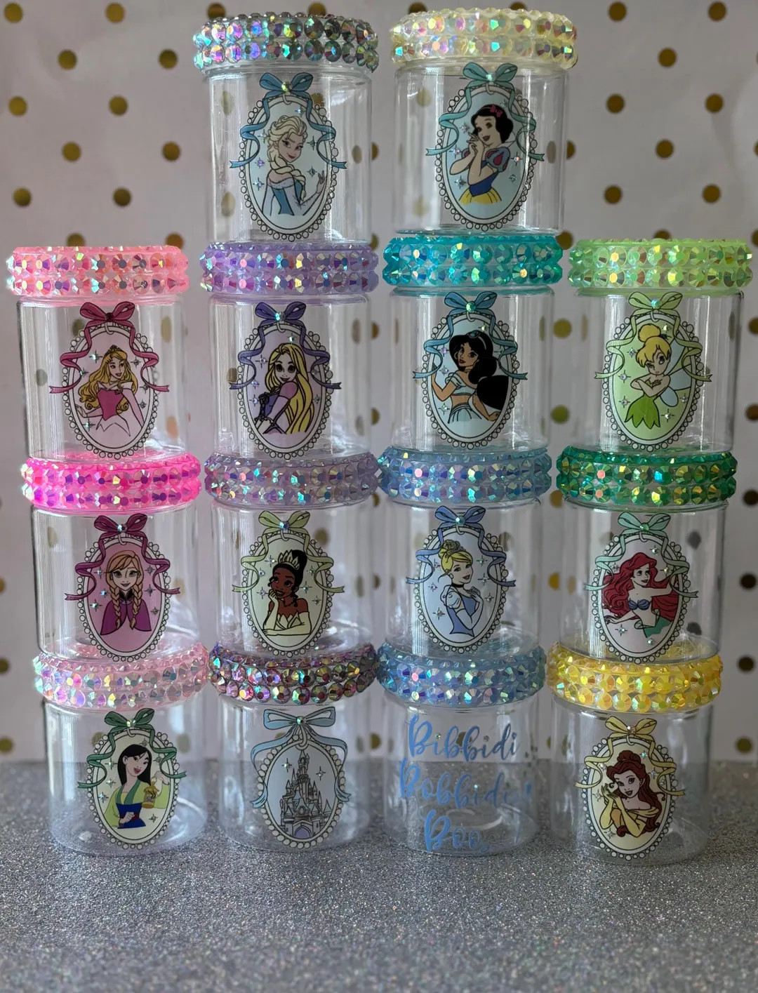 Disney Princess Inspired Beauty Jars - Makeup Storage, Travel Containers, Enchanted Vanity Decor,... | Etsy (US)