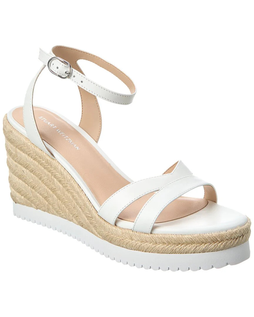 Stuart Weitzman Catlina Leather Espadrille Wedge | Shop Simon