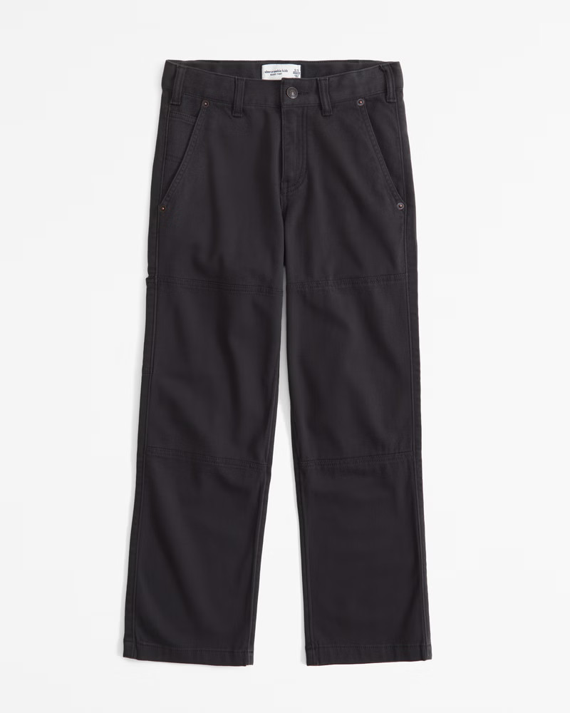 boys twill baggy workwear pants | boys bottoms | Abercrombie.com | Abercrombie & Fitch (US)