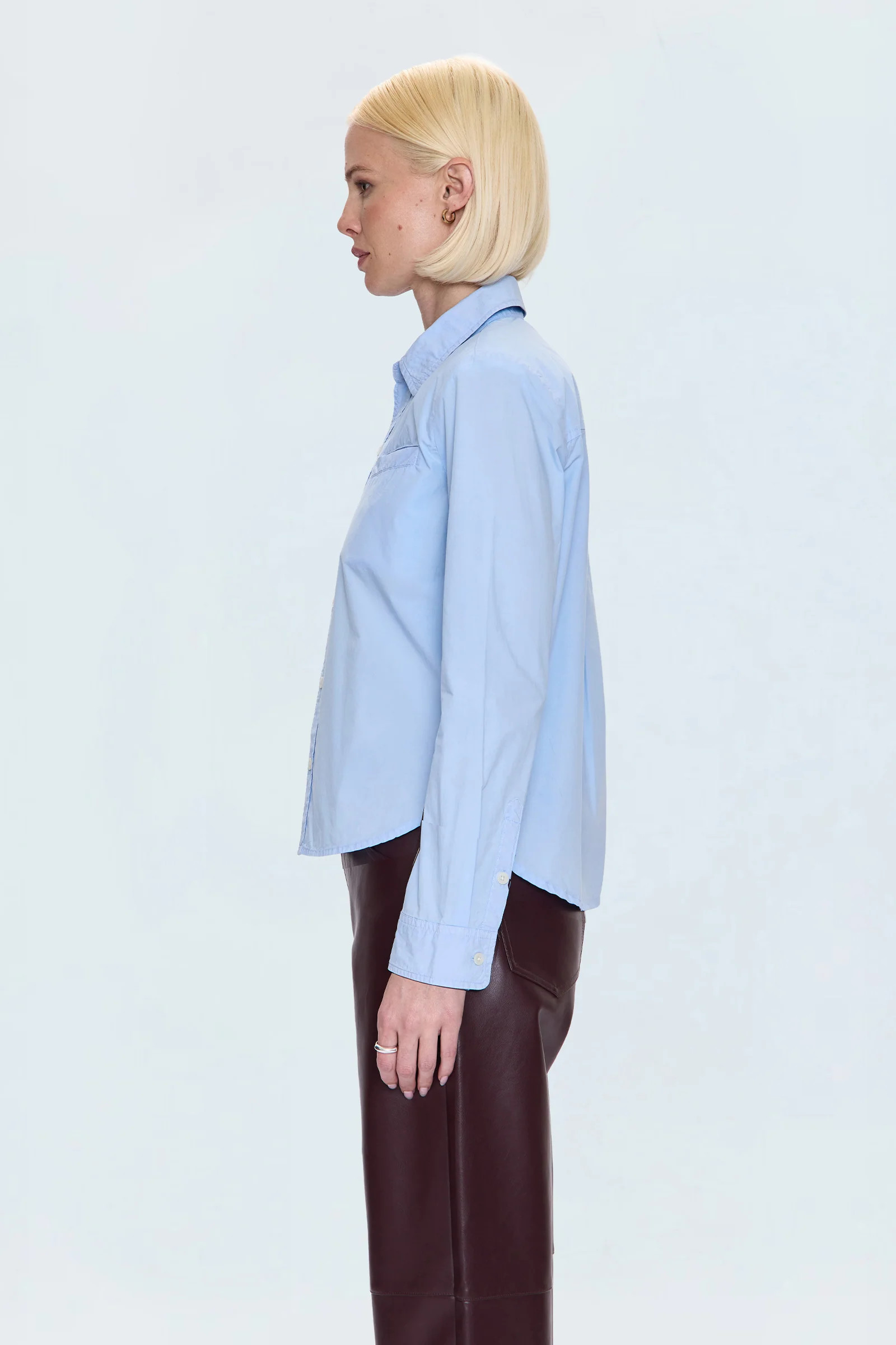 Ines Soft Blazer Shirt - City Blue | Pistola Denim