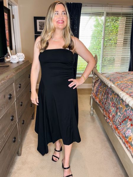 A black dress is a must have for any capsule wardrobe. This strapless one is perfect for spring & summer. Can easily be dressed up or down & looks great with a blazer or jacket. Wearing S
.
.
Over 50, over 40, classic style, preppy style, style at any age, ageless style, striped shirt, summer outfit, summer wardrobe, summer capsule wardrobe, Chic style, summer & spring looks, backyard entertaining, poolside looks, resort wear, spring outfits 2024 trends women over 50, white pants, brunch outfit, summer outfits, summer outfit inspo, affordable, style inspo, street  wear, dress, heels, sandals, comfy, casual, over 40 style, over 50, Walmart finds, coastal inspiration, beachy, elevated casual, casual luxe, neutrals, essentials, capsule items





#LTKOver40 #LTKtravel #LTKunder50 #LTKstyletip #LTKbeauty #LTKShoeCrush #LTKSeasonal #LTKParties #LTKunder100