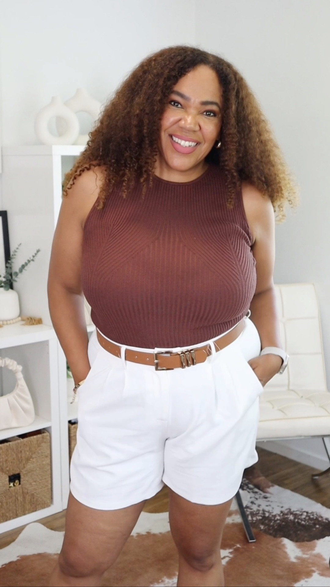 Such a good combo 🍫+🤍! Have this sweater and shorts in a few colors. Size large.

#LTKootd #LTKOver40 #LTKMidsize