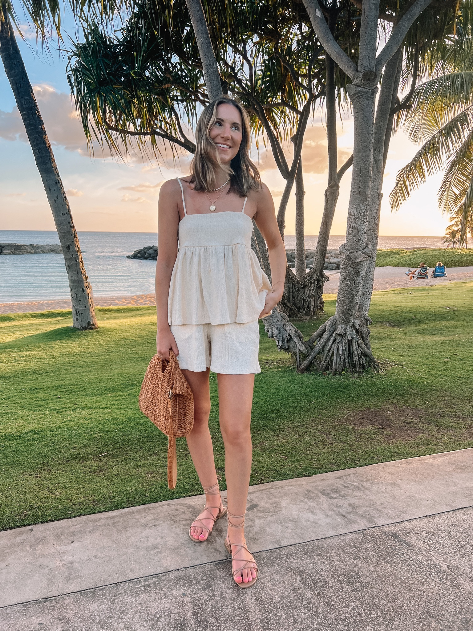 Matching set✨ peplum tank and shorts. Wearing a size xs 

#LTKstyletip