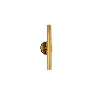 KUZCO Mason 16 in. 1 Light 15-Watt Vintage Brass Integrated LED Wall Sconce WS90416-VB - The Home... | The Home Depot