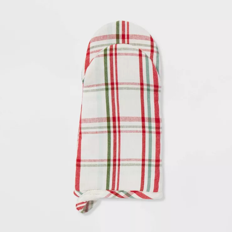Cotton Plaid Oven Mitt - Threshold™ | Target