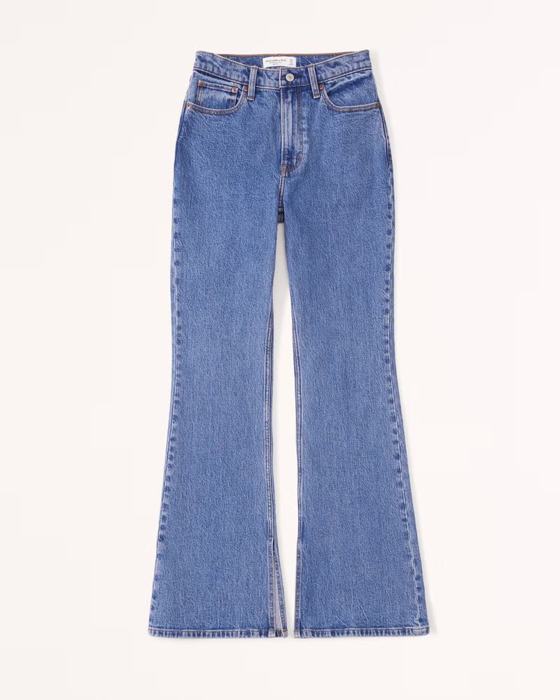 Abercrombie & Fitch Women's High Rise Vintage Flare Jean in Medium With Vent Hem - Size 33 | Abercrombie & Fitch (US)
