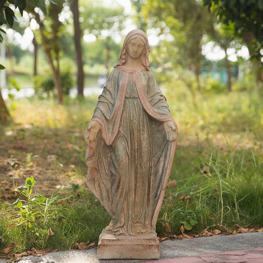 Virgin Mary Garden Statue Outdoor H31” Blessed Catholic Saint Mother of God Large Holy Madonna ... | Amazon (US)