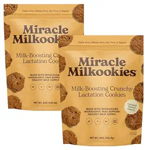Miracle Mama Milkookies-Lactation Cookies, Oatmeal Walnut Cherry– Dairy-Free, Soy-Free, Gluten-... | Amazon (US)