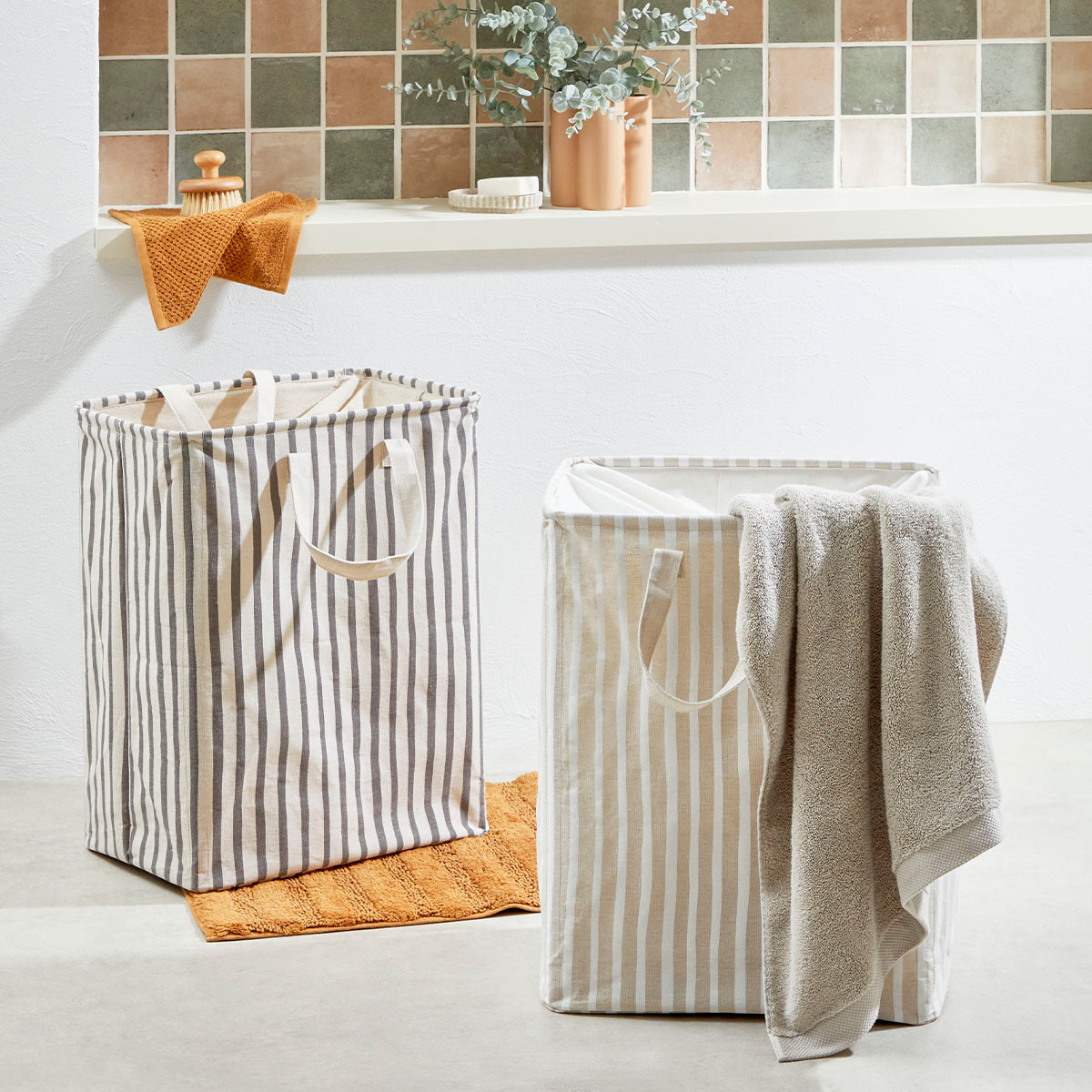 Lennon Stripe Laundry Hamper | Pillow Talk AU