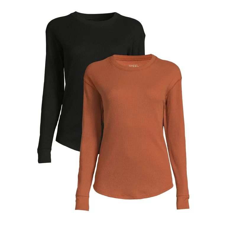 Time and Tru Women's Thermal Tops, 2-Pack | Walmart (US)