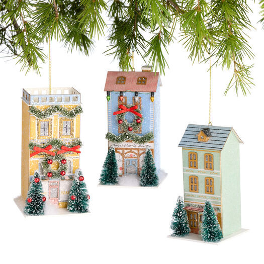 Paper Vintage Shops LED Light Up Ornaments Set of 3 by World Market | World Market