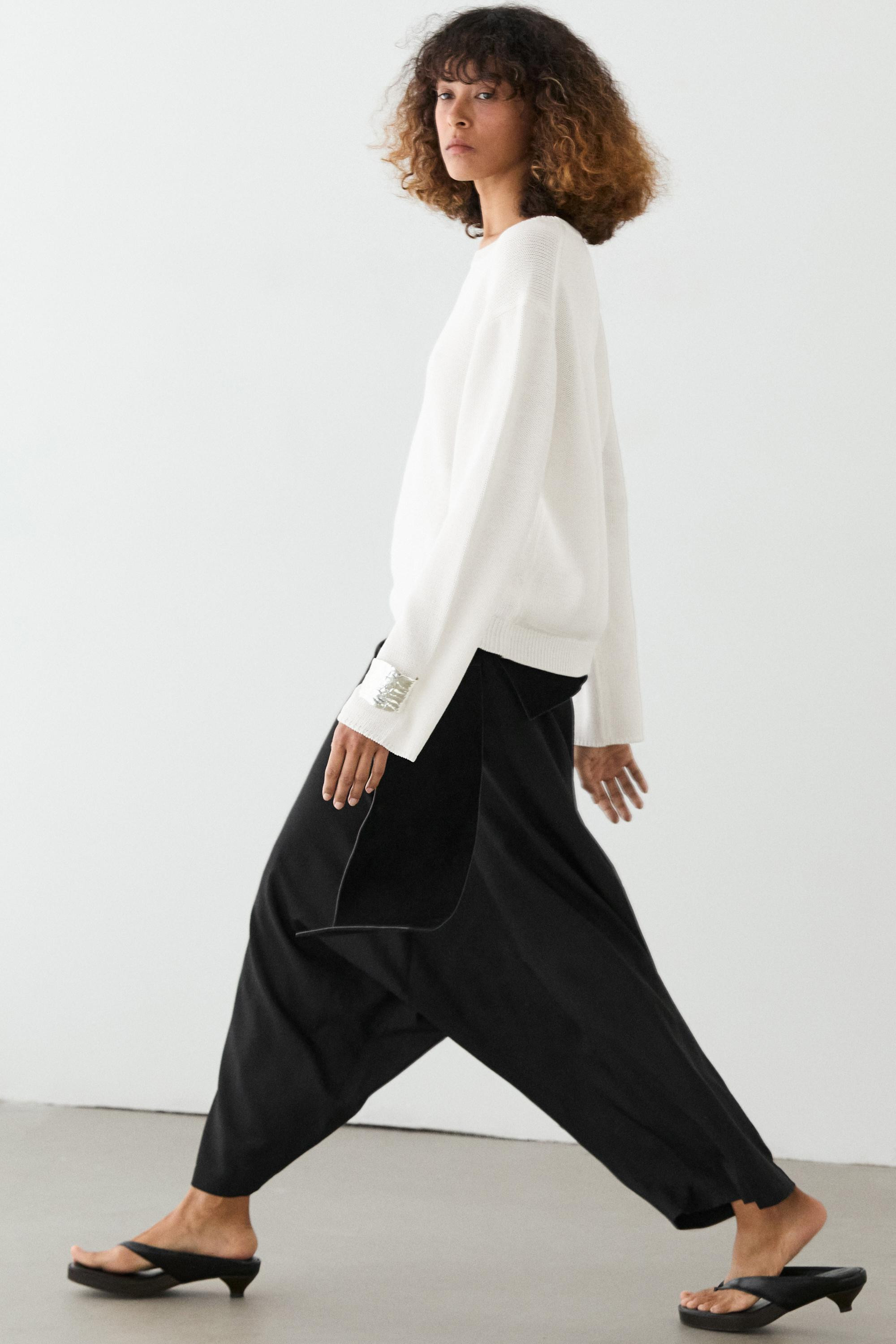 100% mercerised cotton knit sweater | Massimo Dutti UK
