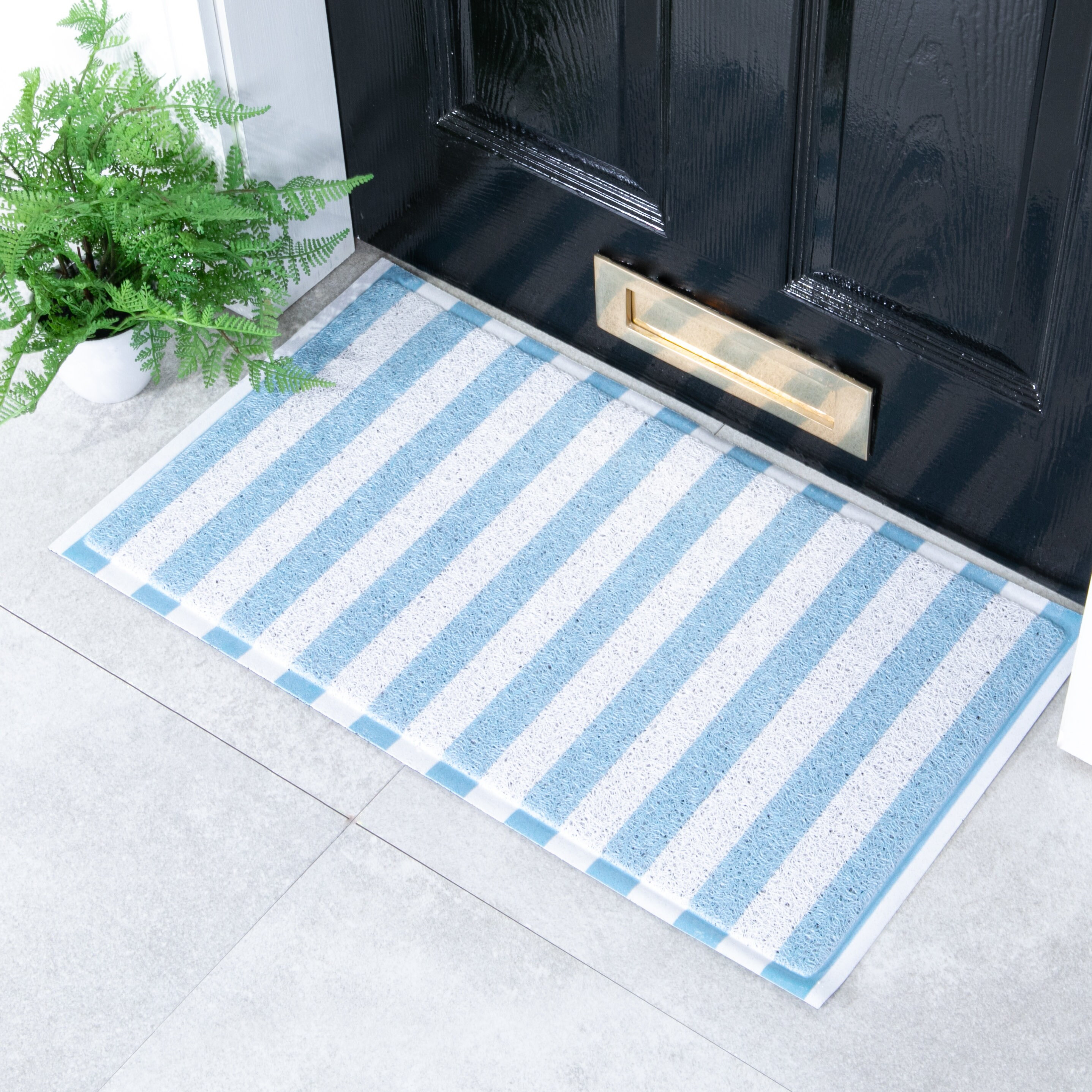 Blue Striped Doormat Striped Doormat Cute Doormat- Spring Doormat Summer Doormat Outdoor Rug Hous... | Walmart (US)