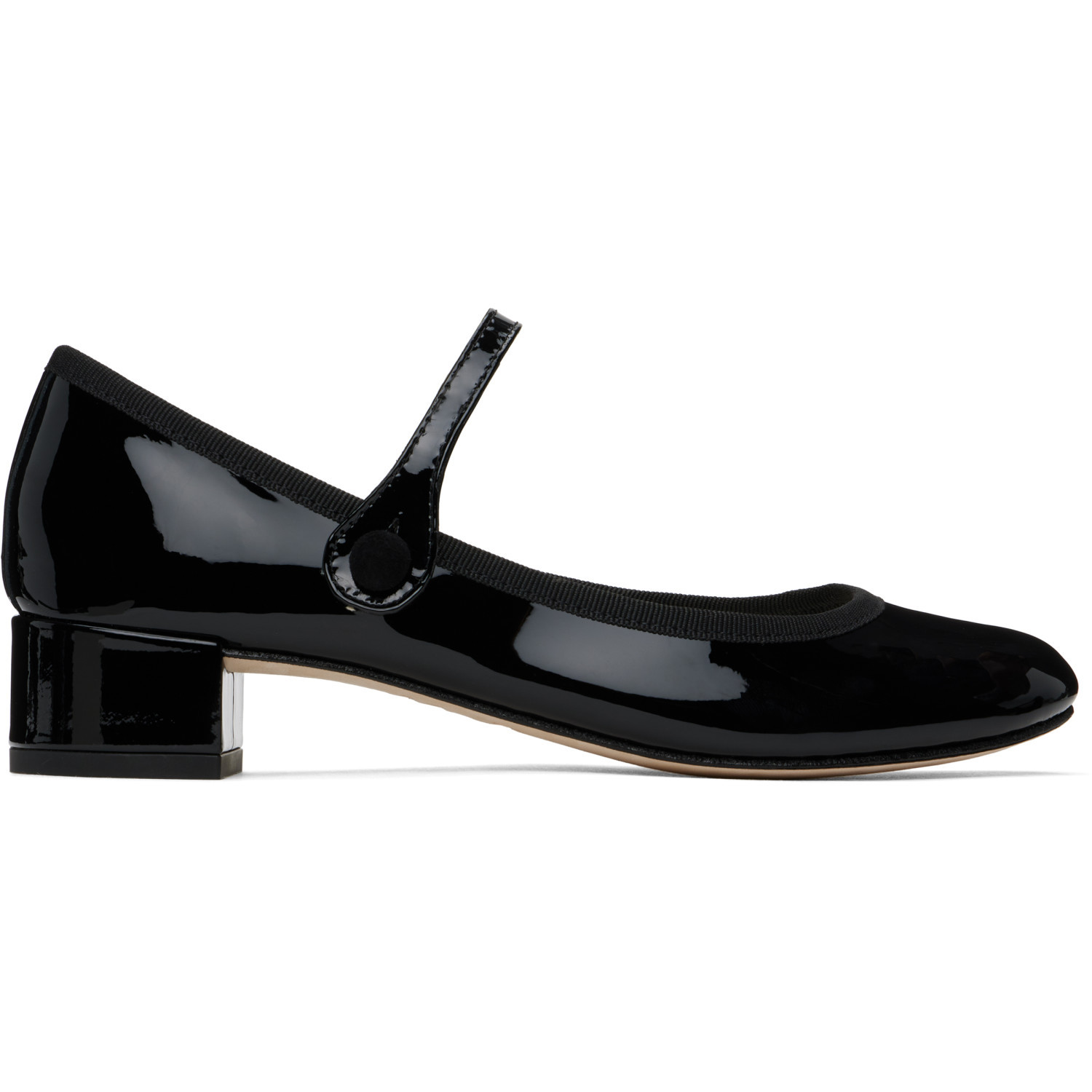 Repetto Black Rose Mary Jane Heels | SSENSE