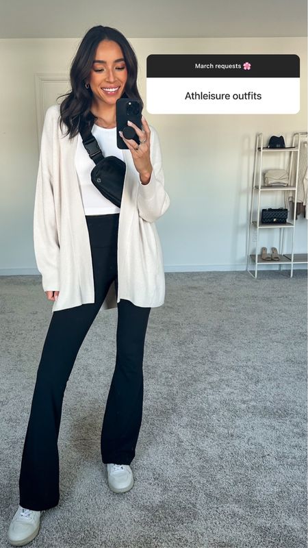 Athleisure outfit - size 6 cardigan, size 4 white tank, size 4 groove flare leggings





Travel outfit
Casual outfit
Airport outfit
Comfy outfit
Flared leggings outfit 
Everywhere belt bag

#LTKfit #LTKstyletip #LTKtravel