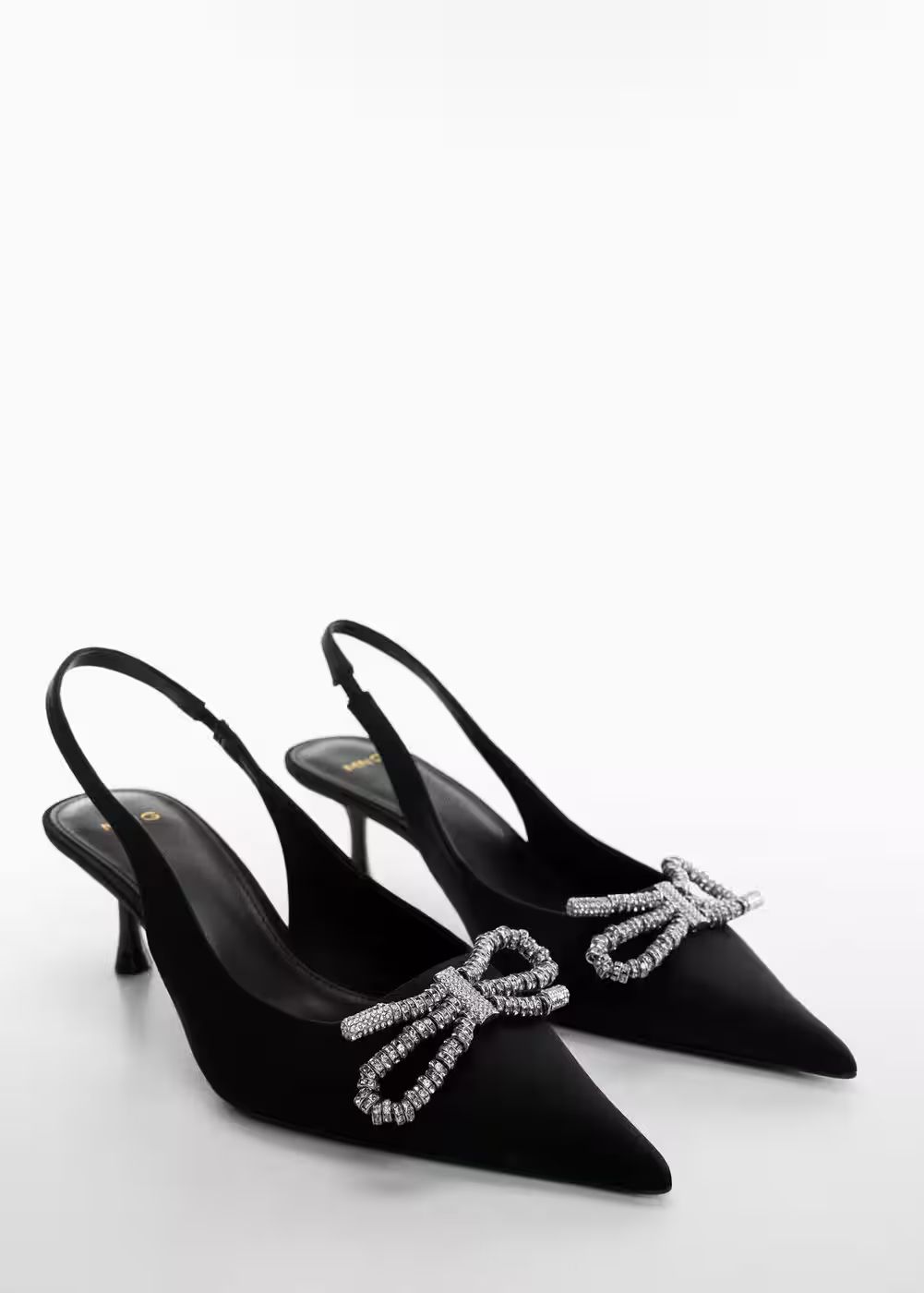 Shoes with rhinestone bow detail -  Women | Mango USA | MANGO (US)