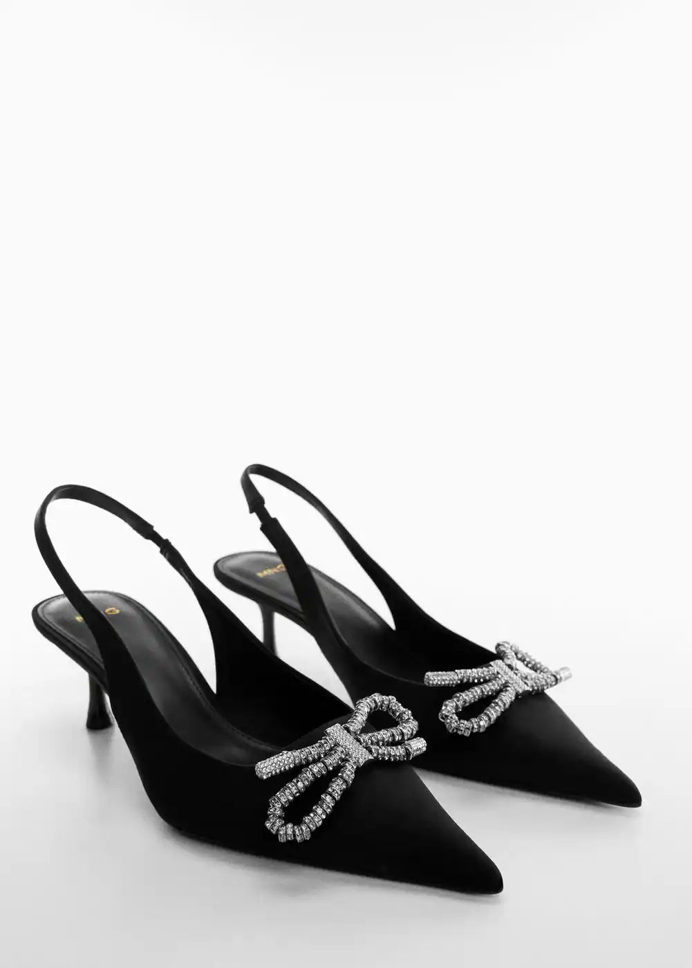 Shoes with rhinestone bow detail -  Women | Mango USA | MANGO (US)