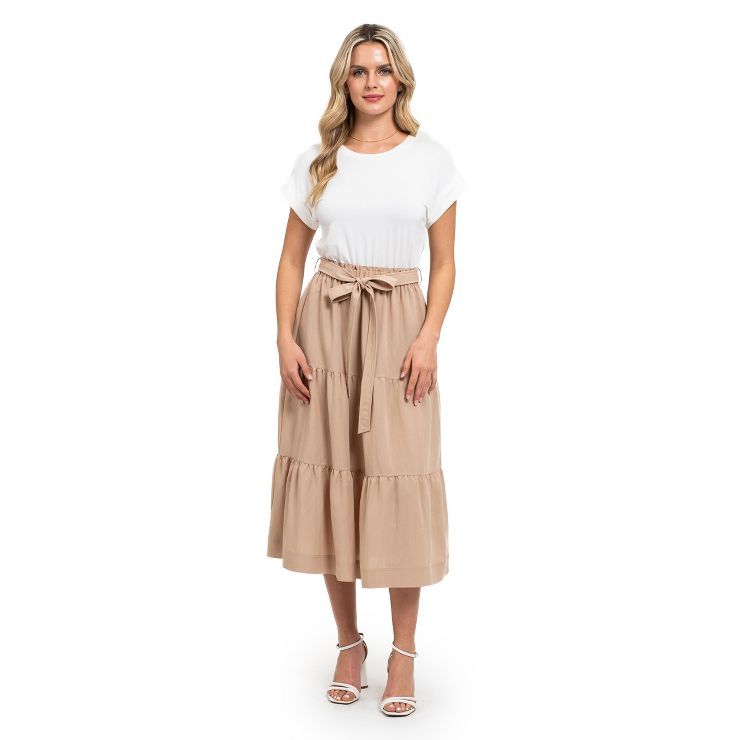 August Sky Women's T-shirt Twofer Maxi Dress | Target