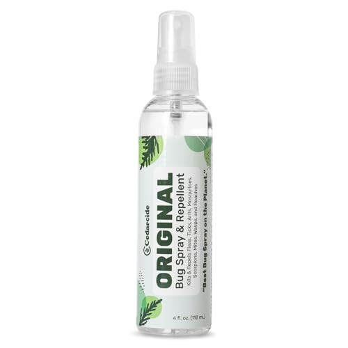 Cedarcide Original Bug Spray | Repel & Kill Fleas, Ticks, Mosquitoes, Mites, Ants & Chiggers | For use on People, Pets & Home | Natural Cedar Oil | Eco-Friendly | 4 Oz | Amazon (US)