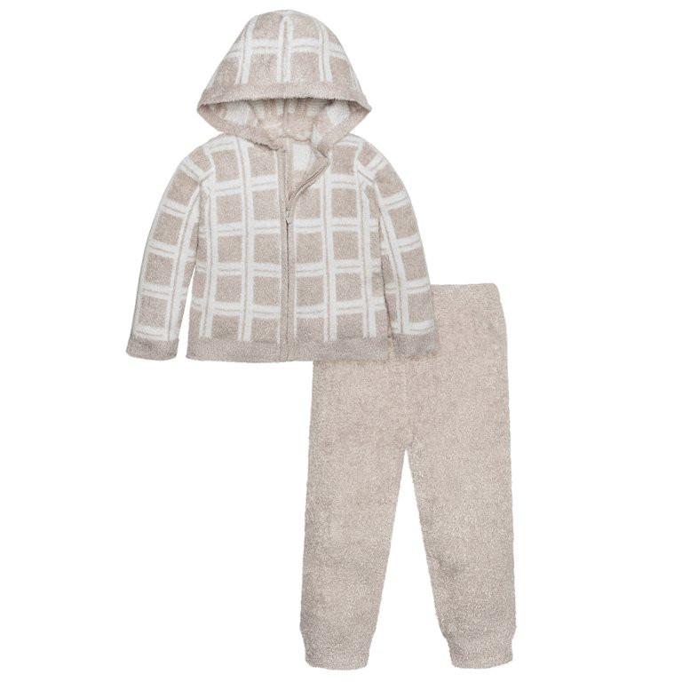 Modern Moments By Gerber Toddler Unisex Cozy Zip up Hoodie & Jogger, 2-Piece Outfit Set, 12M - 5T | Walmart (US)