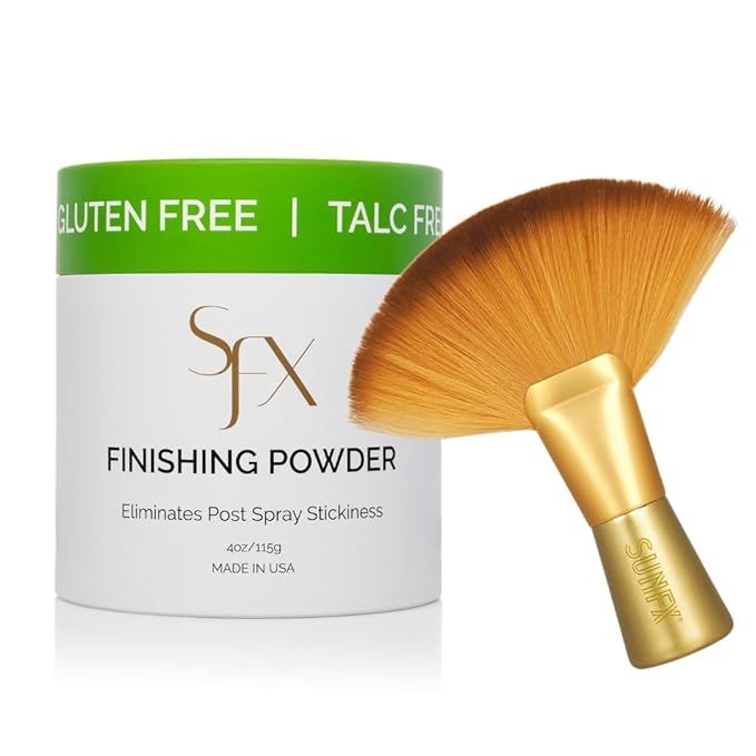 SunFX Post Spray Tan Translucent Finishing Powder | Talc Free | Sunless Tanning Powder with Large... | Amazon (US)