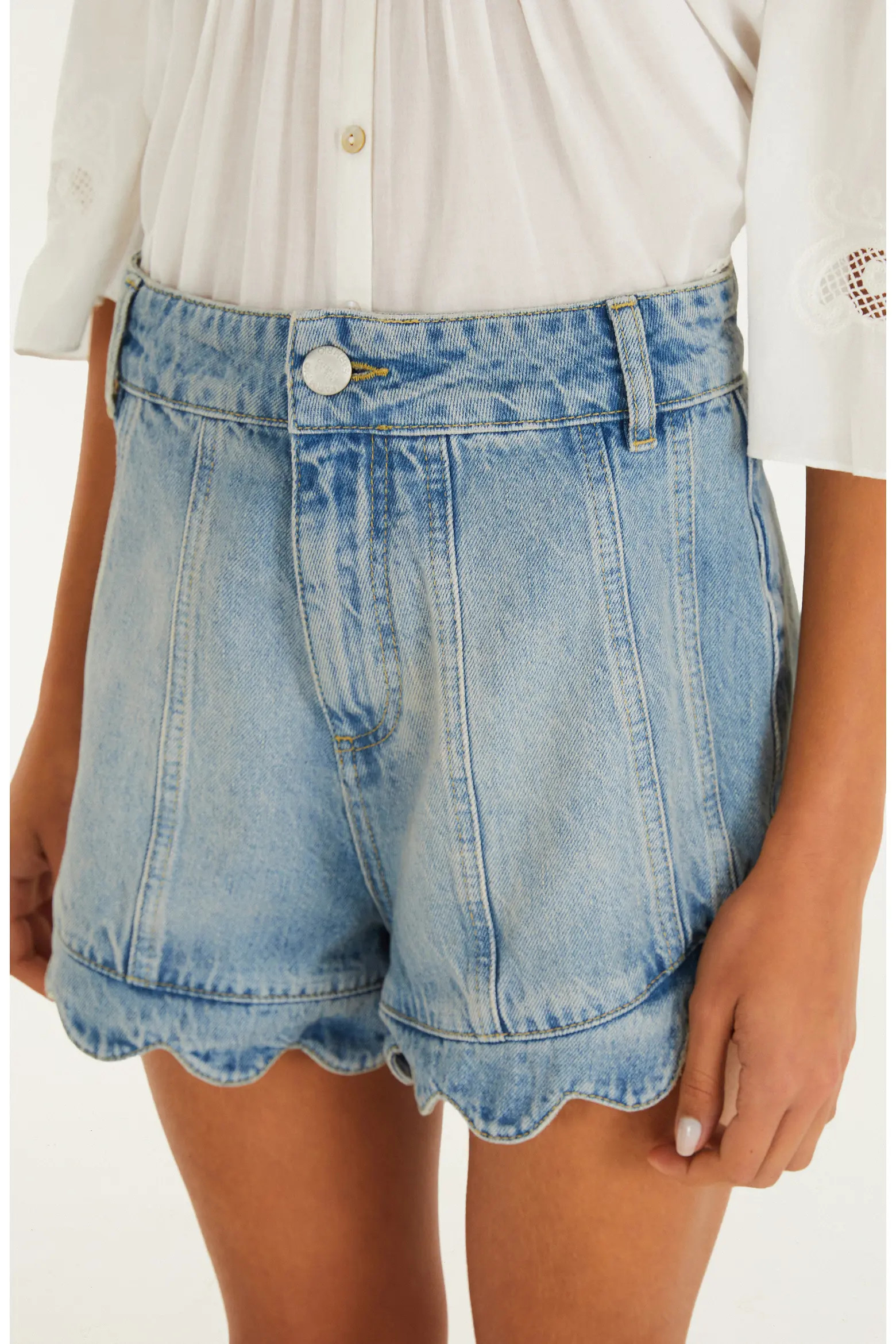 Romantic Ruffle Denim Shorts (Women) | Nordstrom | Nordstrom