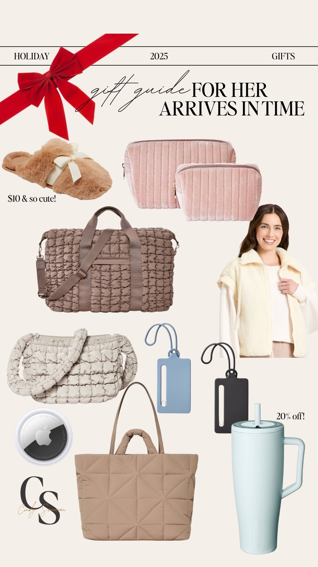 Gift ideas from target, all can arrive on time

Gifts for her 

#LTKHoliday #LTKTravel #LTKGiftGuide
