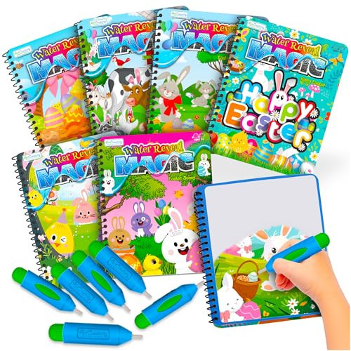 Easter Basket Stuffers for Toddlers, 4 Pack Easter Water Coloring Books for Kids, Easter Basket Essentials, Easter Activities Kids, Easter Basket Stuffers, Easter Toys, Easter Basket Ideas Gifts | Amazon (US)