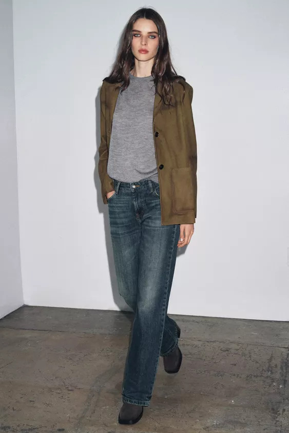 OVERSIZE 100% SUEDE LEATHER BLAZER ZW COLLECTION LIMITED EDITION | Zara UK