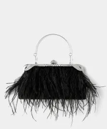 Black Feather Bag | Joe Browns