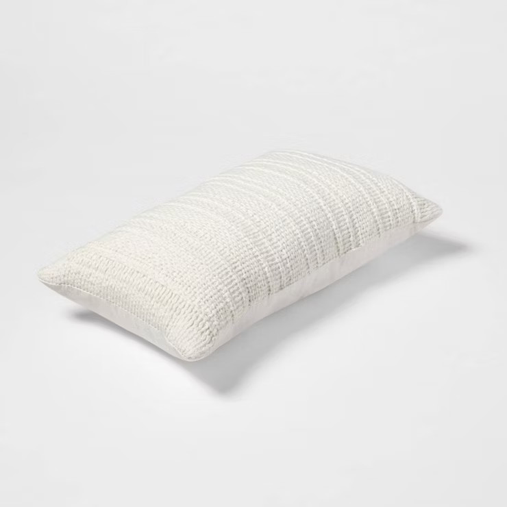 Oversized Textural Woven Throw Pillow Cream - Threshold™ | Target