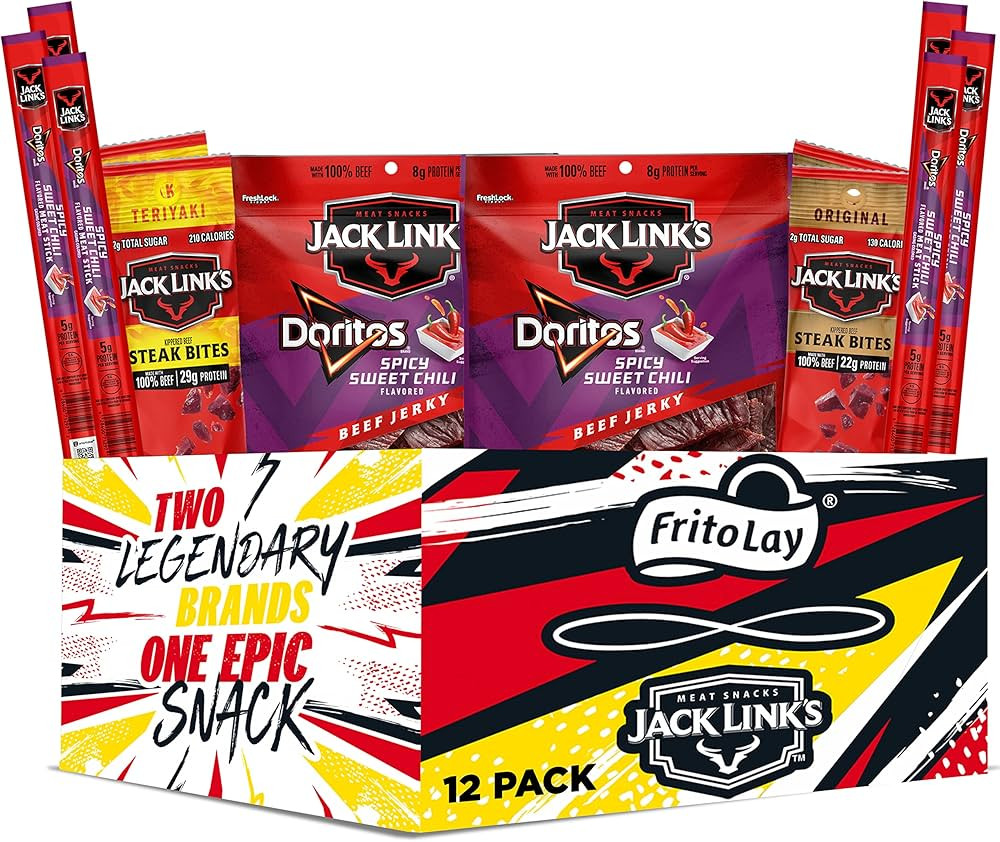 Frito Lay Jack Link’s® Doritos® Meat Snack Sampler Variety Pack, (Pack of 12) | Amazon (US)