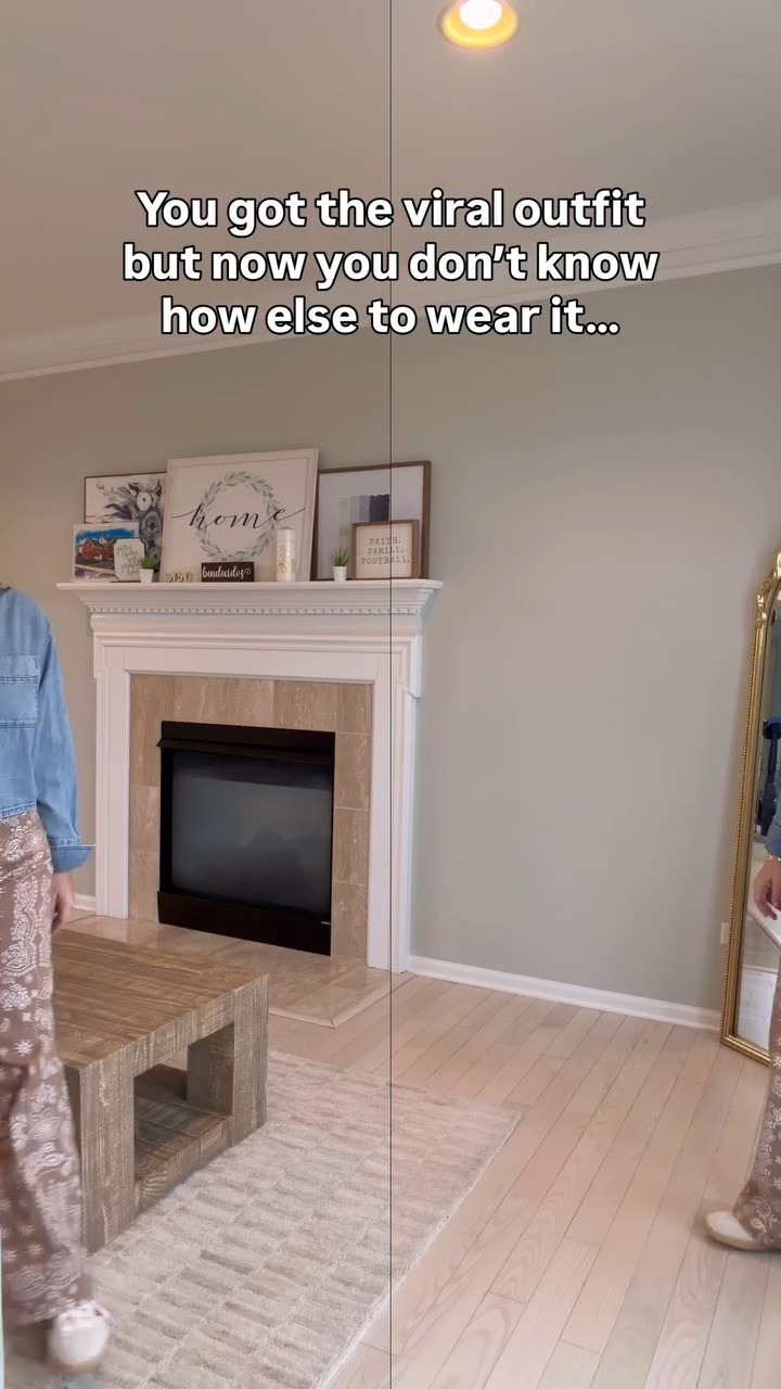 I just thought this was a fun way to see one outfit turn into many! Next up will be the pants!

Which outfit is your fav!

Plenty of spring Inspo for apron bellies!

Size Medium in everything. I recommend sizing down in the striped pants. The patterned jeans run roomy.

#apronbelly #springoutfits #viralpants 

 #LTKootd #LTKOver40 #LTKMidsize