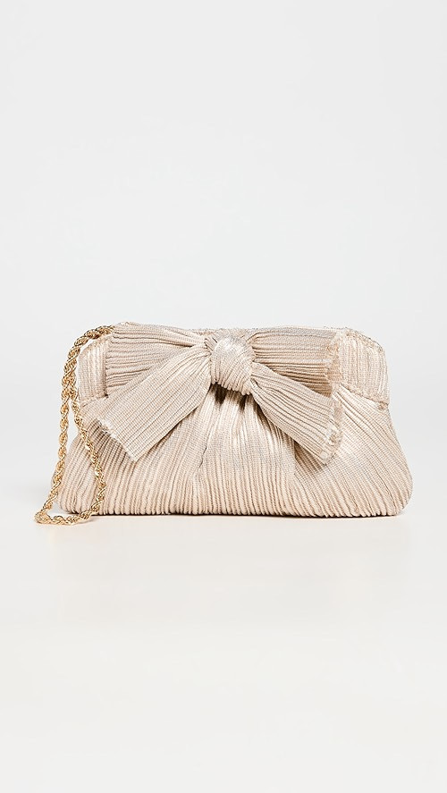 Rochelle Pleated Metallic Clutch | Shopbop