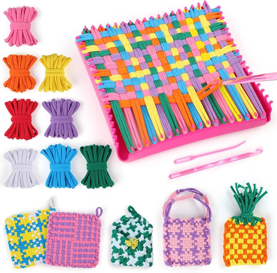 PREBOX Weaving Loom Kit Toys for Kids and Adults, Potholder Loops Crafts for Girls Ages 6 7 8 9 1... | Amazon (US)