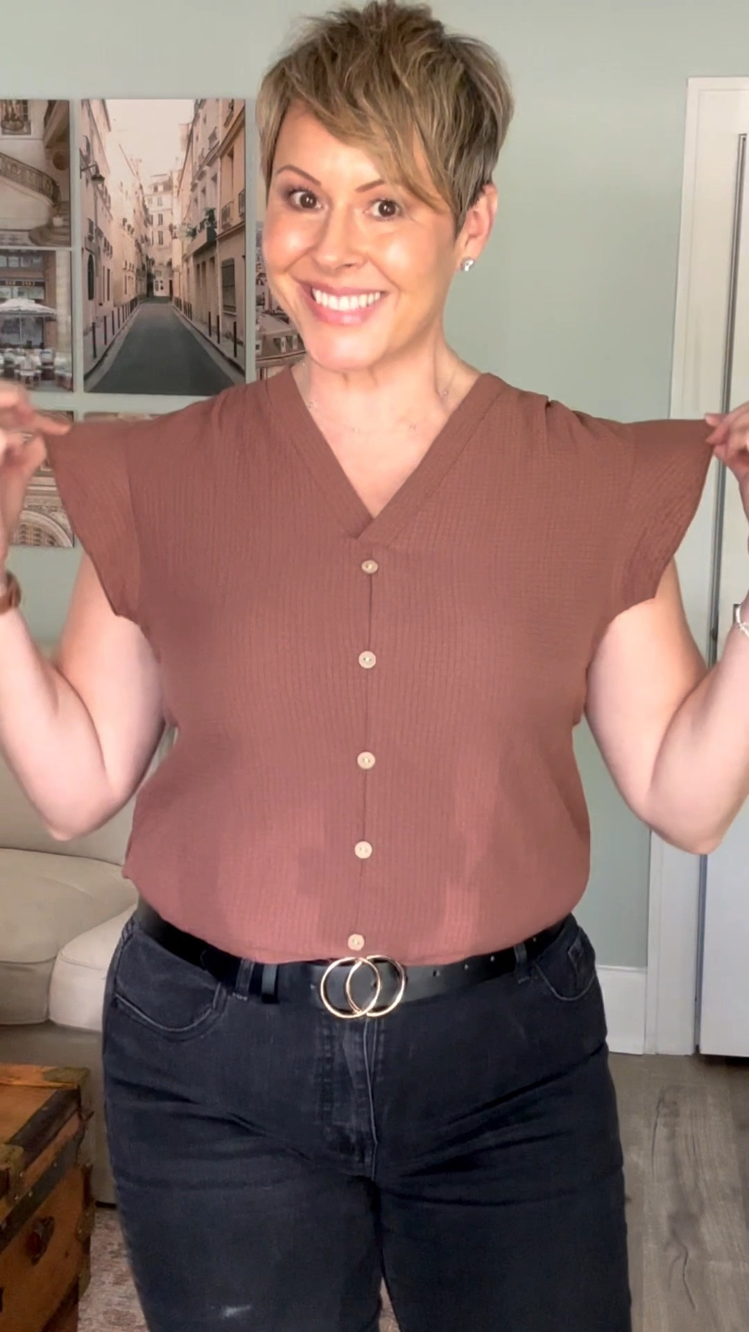 Easy work outfits don’t have to cost a fortune 🤎

Black jeans, a simple brown top, and a classic jean jacket = the kind of outfit that works for casual offices, coffee runs, errands, and everything in between. Comfortable, put together, and budget-friendly is always a win in my book.

Proof that you can look cute without breaking the bank ✨

#LTKootd #LTKOver40 #LTKTall