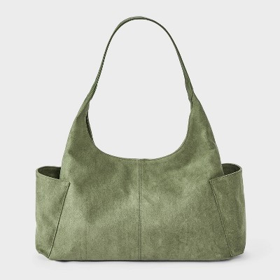 Faux Suede XL Pocket Shoulder Bag - Wild Fable™ Green | Target