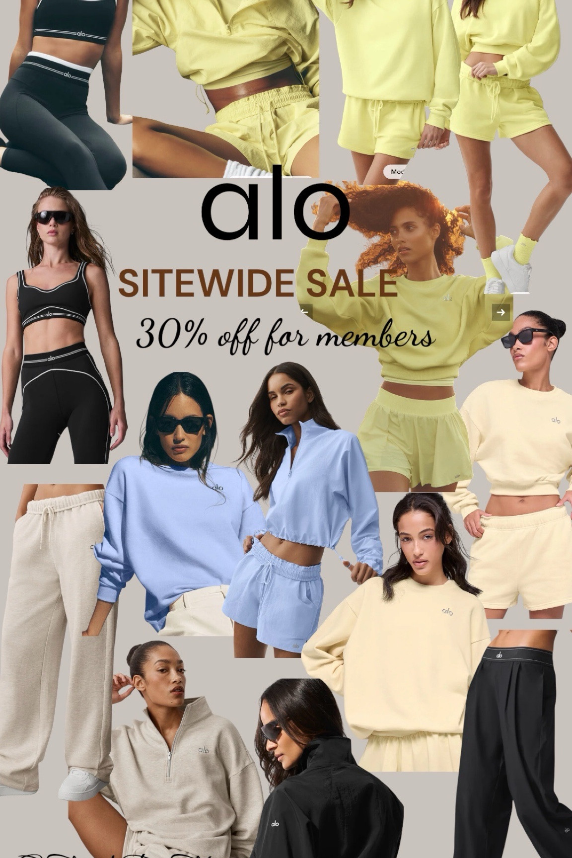 Alo has early 30% off sitewide for members! Loving these new colours for spring/summer! Also love the OG lightweight trousers. Qns classic sweat sets. @Alo Yoga 

#LTKsale #LTKstyletip #LTKcanada
