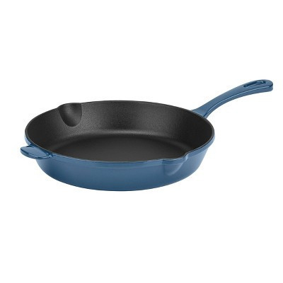 Cuisinart Chef's Classic 10" Enameled Cast Iron Skillet CI22-24BG - Blue: Dishwasher & Broiler-Safe, Smooth Surface Compatible | Target