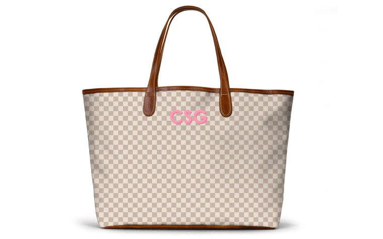 St. Anne Monogram Tote – Monogram Stripe | Barrington Gifts | Barrington Gifts