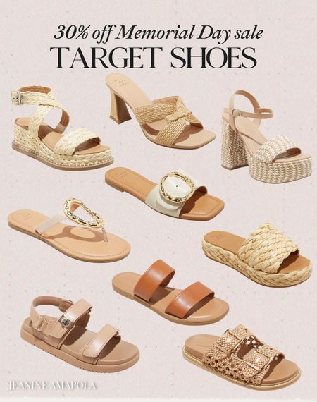 Target shoes 30% off Memorial Day sale 🙌🏻🙌🏻

Sandals, slides platform sandals, summer shoes , neutral shoes 

#LTKSaleAlert #LTKShoeCrush #LTKFindsUnder50
