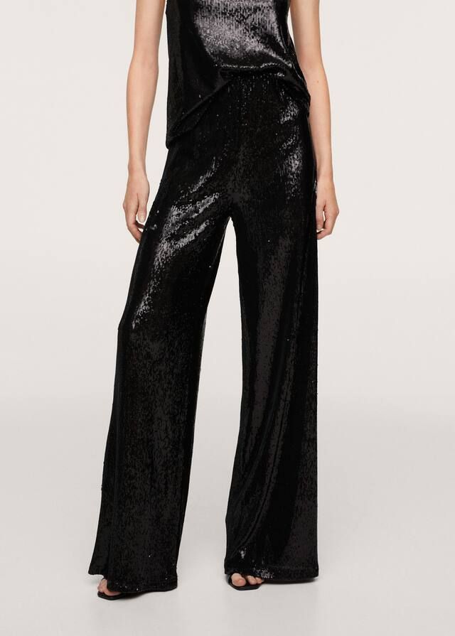 Sequined palazzo trousers | MANGO (US)