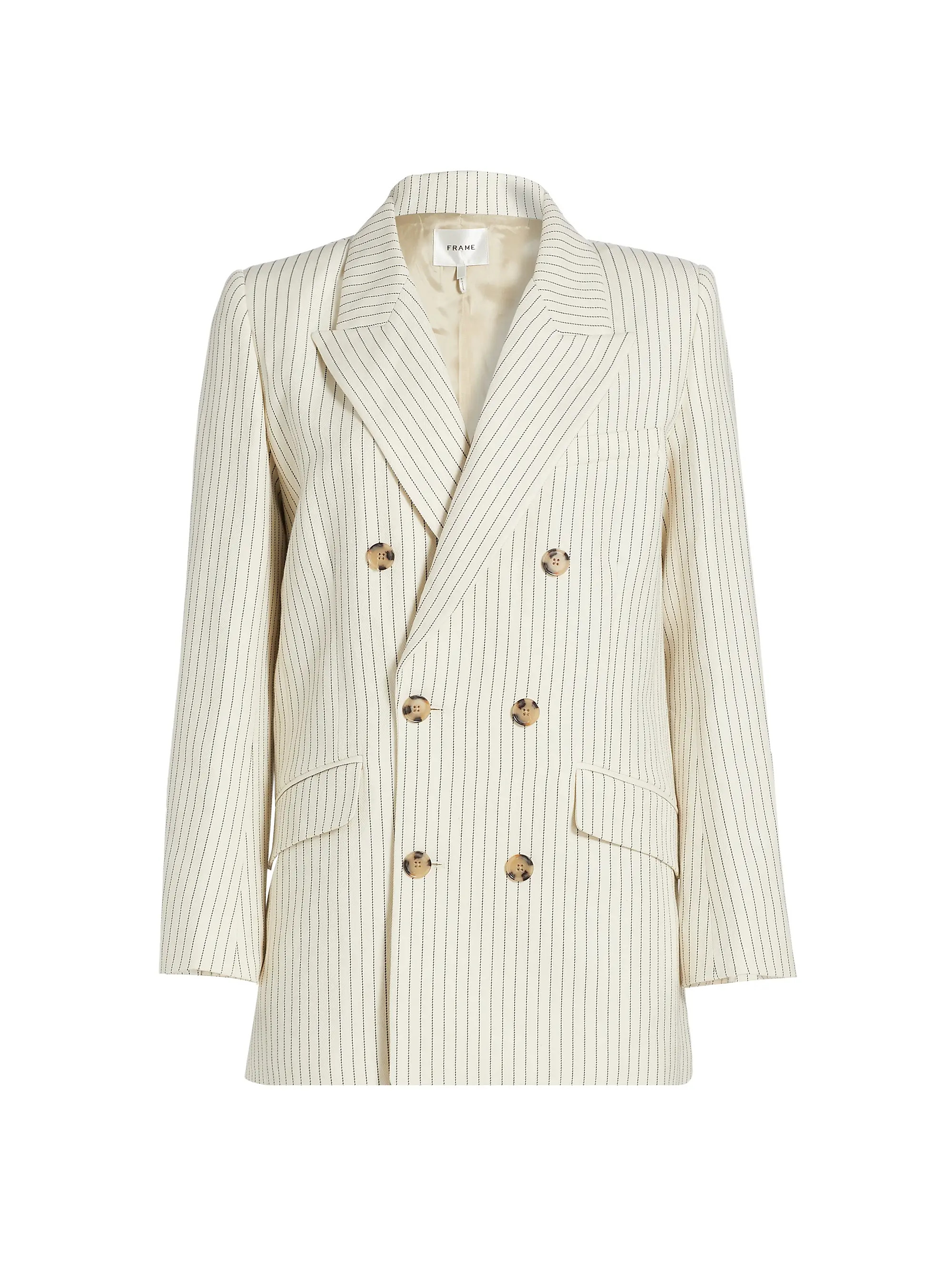 Pinstripe Cotton-Linen Blazer | Saks Fifth Avenue